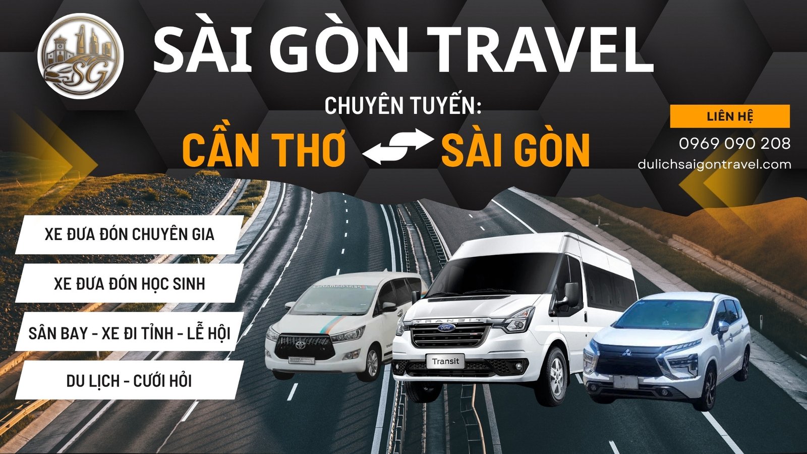 Thuê xe Cần Thơ đi Sài Gòn giá rẻ xe 4 chỗ 7 chỗ 16 chỗ